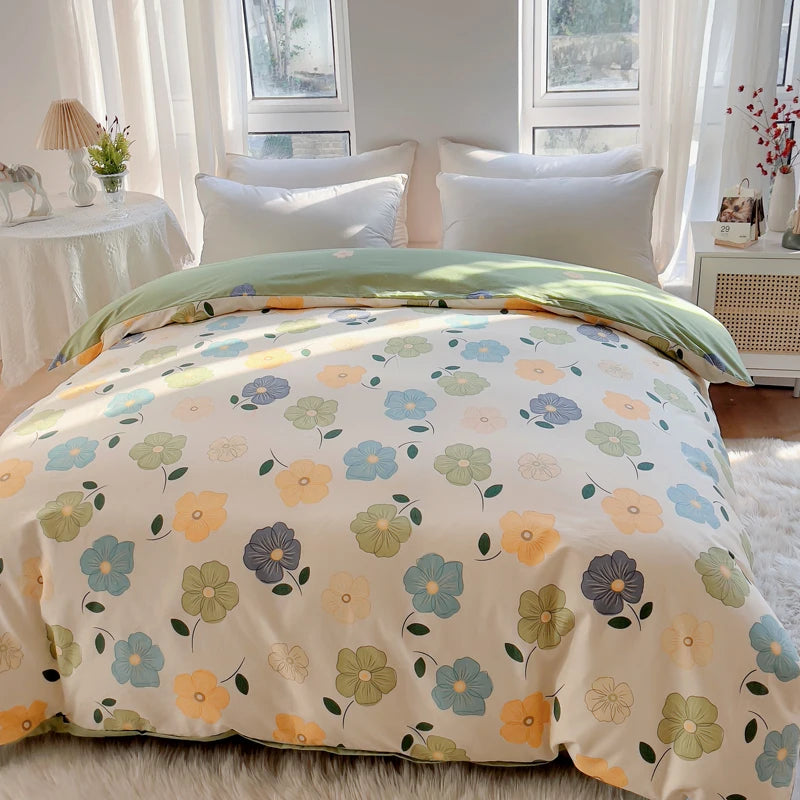 Bonenjoy 1pc Quilt Cover 100% Cotton Home Bed Linen Floral Duvet Covers Skin-friendly Bed Covers 이불커버세트 (Pillowcase Need Order)