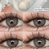 OKLULU  1Pair Natural Colored Contact Lenses for Eyes with Degree Brown Lenses Fog Pearl Lens Korean Lenses Lenses Eye Color