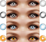 1pair Halloween Cosplay Color Contacts Lenses For Eyes Blue Black Colored Lens Anime Yearly Beauty Makeup Contacts Lens