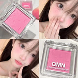 OKLULU  -  Monochrome Blusher Contour Matte Natural Cheek Tint Peach Pink Cream Low Saturation Waterproof Natural Blush Face Rouge Cosmetic