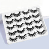 Oklulu 10 Pairs Eyelashes Extension Sexy False Eyealshes Natural Fluffy Faux Mink Lashes 3D Thick Volume Strips Lashes