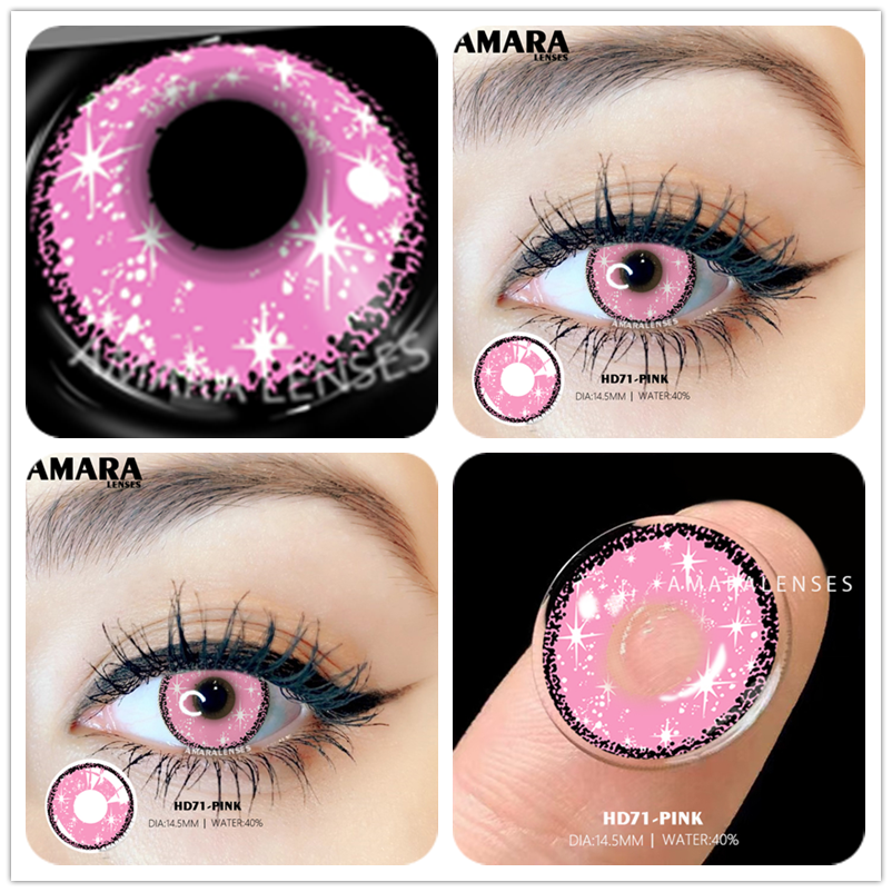 Color Contact Lenses For Eyes 2pcs Anime Cosplay Colored Lenses Blue Crazy Halloween Lenses Contact Lens Beauty Makeup