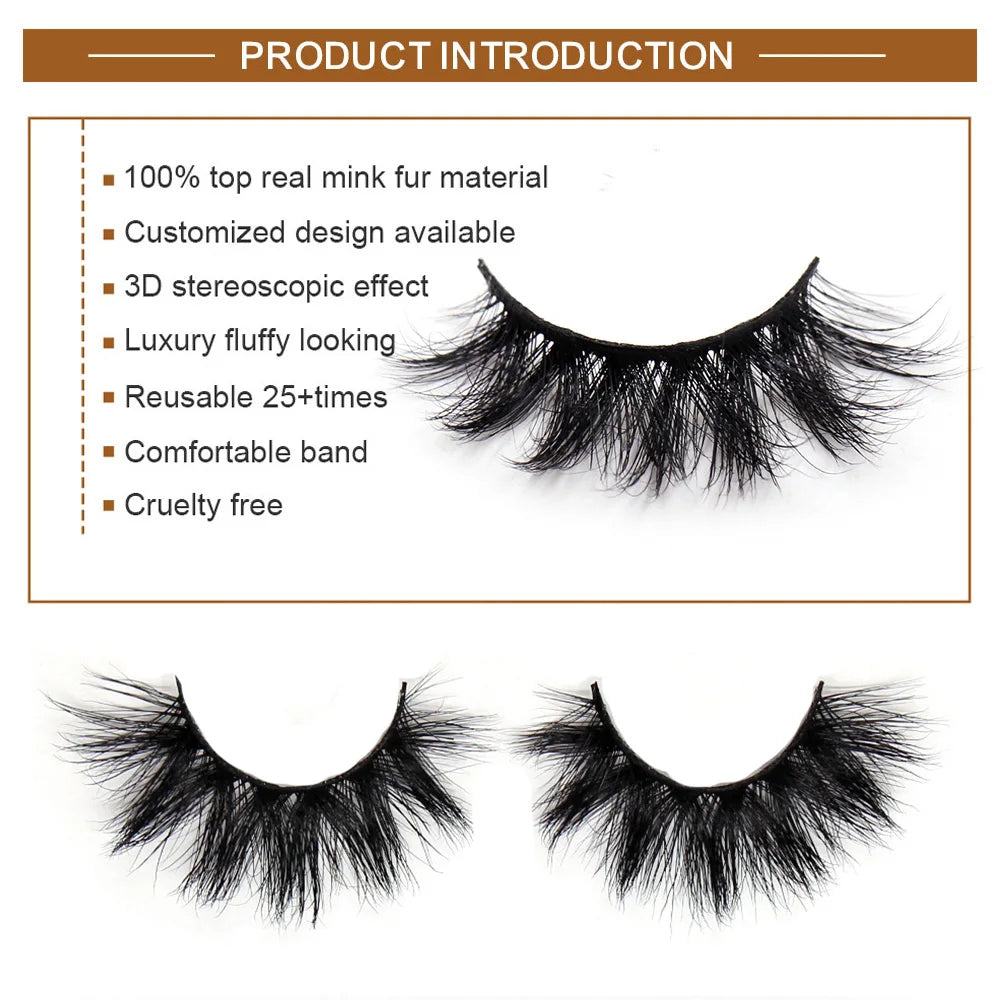 Oklulu Makeup Mink Eyelashes 100% Cruelty free Handmade 3D Mink Lashes Full Strip Lashes Soft False Eyelashes Makeup Lashes