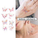 OKLULU  -  Dreamy Butterfly Waterproof Temporary Tattoo Sticker, for use on arms and neck, Long-lasting, Realistic, Fake Tattoo