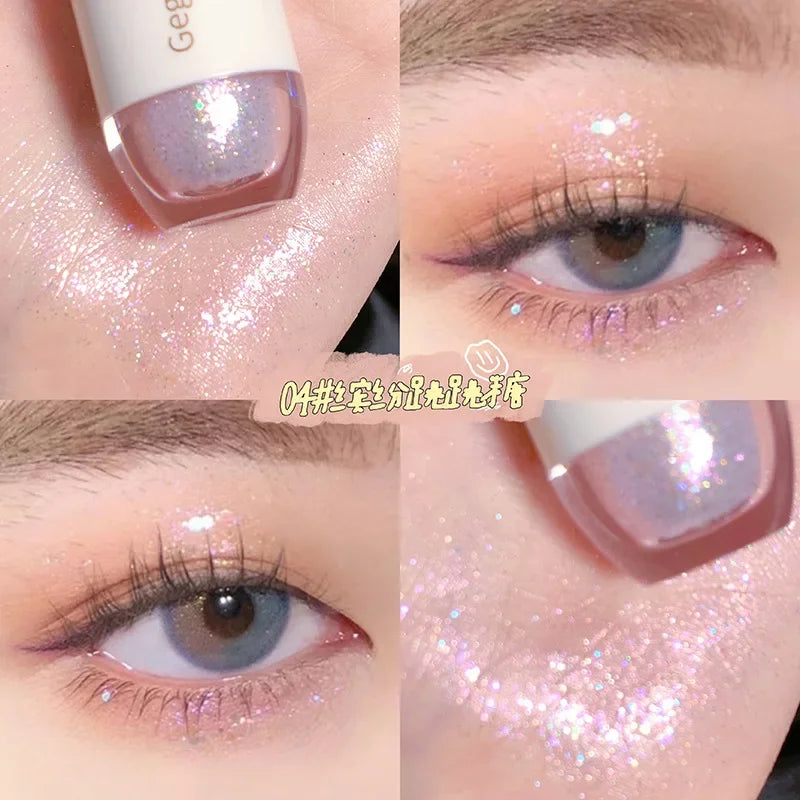 Oklulu  Bright Shine Liquid Eye Shadow Glitter Highlighter Waterproof Pearlescent Sequins Lying Silkworm Fine Korean Cosmetic Makeup