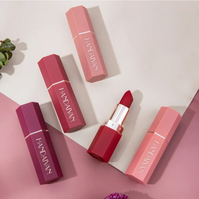 Oklulu Nude Matte Lipstick Waterproof Long Lasting Non-stick Cup Lip Stick Not Fading Sexy Red Pink Velvet Lipsticks Makeup Cosmetics