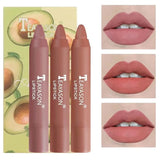 Oklulu 12 Colors Sexy Matte Lipstick Waterproof Long Lasting Color Rendering Non-stick Velvet Lips Liner Pencil Woman Makeup Cosmetics