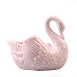 OKLULU Pink White Swan Multi-function Candlestick Flower Pot Wedding Gift Holder Ornament Home Decoration Storage Box For Candy Jewelry