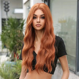 OKLULU  -  Orange wigs Long Curly Hair Wig Feminine Hottie Dress Up deep Curls deep Waves headband wig