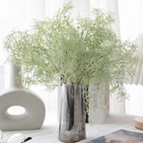 OKLULU Artificial Plastic Plants Leaves Green Rosemary Branch for Garden Vase Home Christmas Wedding Decoration Faux Fake Flowers