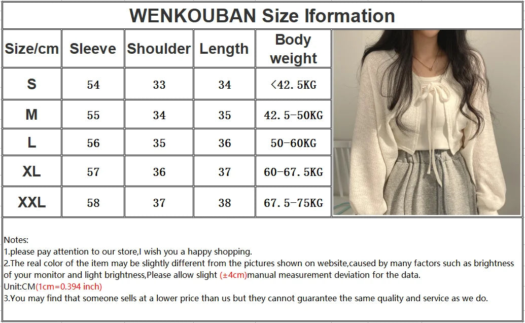 Oklulu Thin White Cardigan Women Summer Sunscreen Lace-up Lantern Sleeve Knitwear Top Ladies  Korean Style Casual Elegant Coat