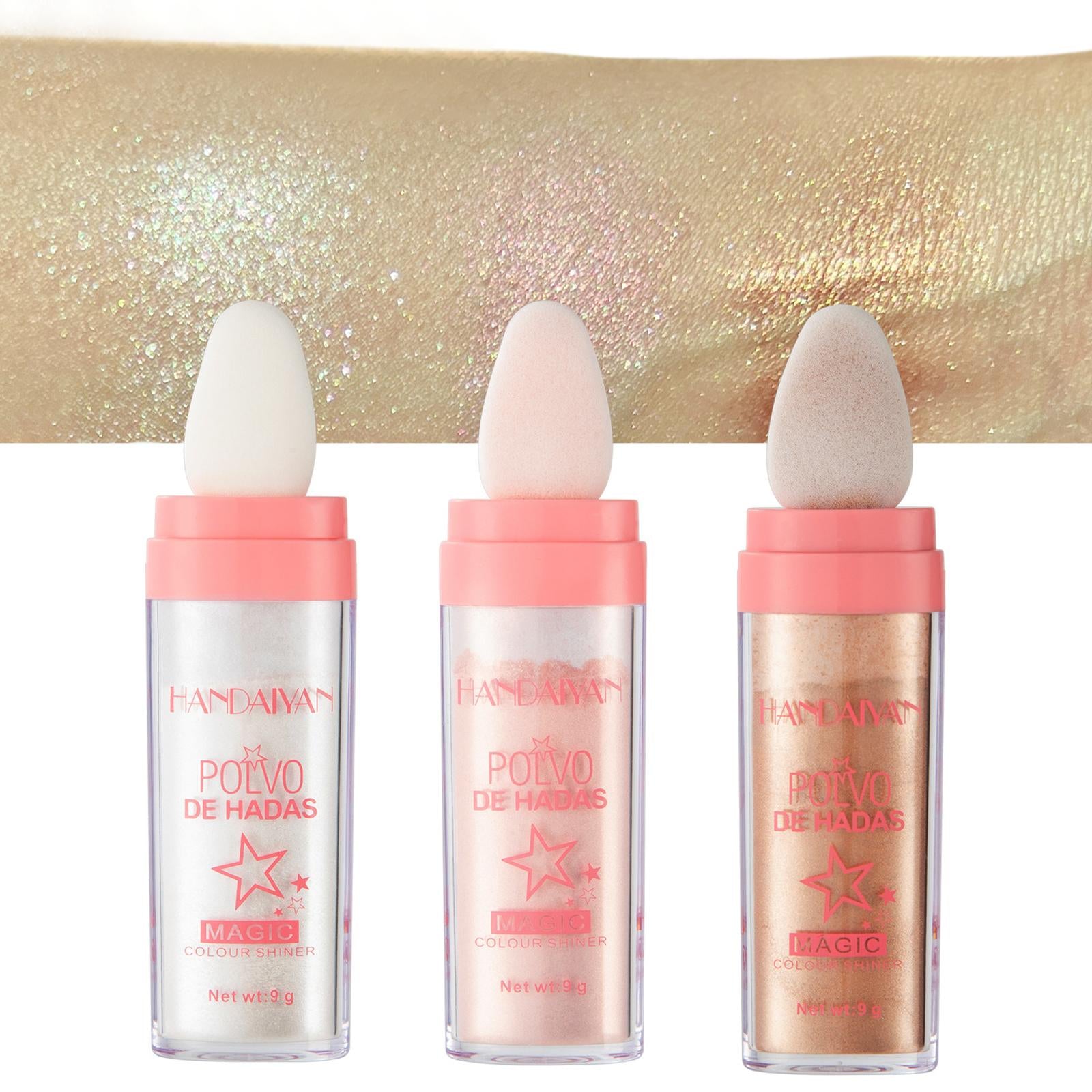 Diamond Glitter Polvo De Hadas Highlighter Powder Makeup Gel Face Body Brighten Glitter Natural Contour Blush Makeup