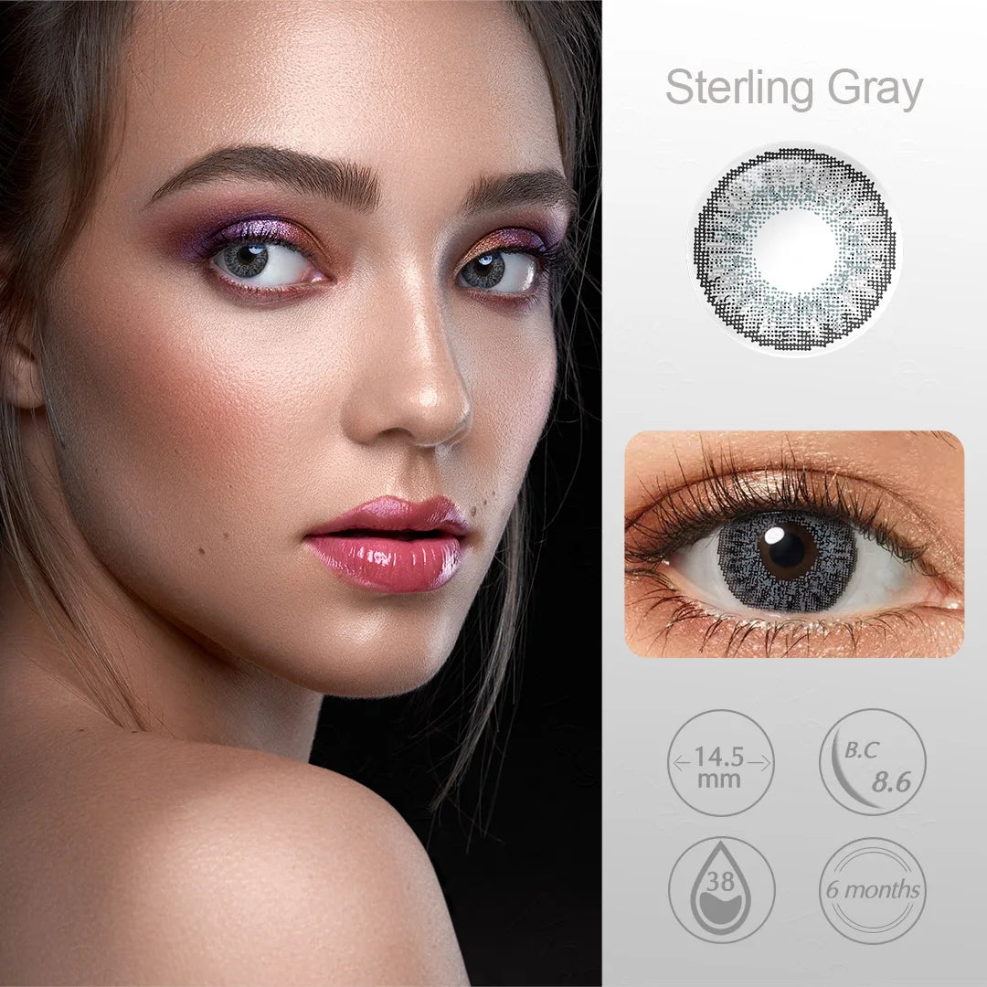 OKLULU Colored Contact Lenses For Eyes 1 Pair Color Contact Lenses 3 TONE Color Lens Eyes Contacts