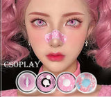 Color Contact Lenses For Eyes 2pcs Anime Cosplay Colored Lenses Blue Crazy Halloween Lenses Contact Lens Beauty Makeup