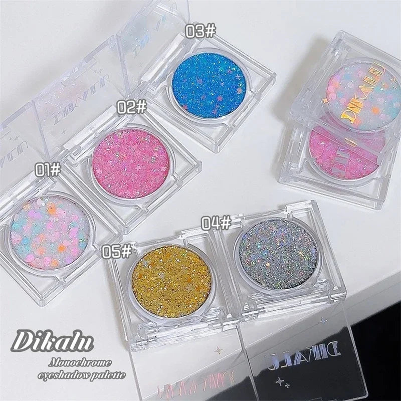 OKLULU  -  Shiny Heart Sequin Glitter Gel Silver Eyeshadow Cream Blue Pink Gold Star Nail Loose Sequins Glue Halloween Body Face Eye Makeup