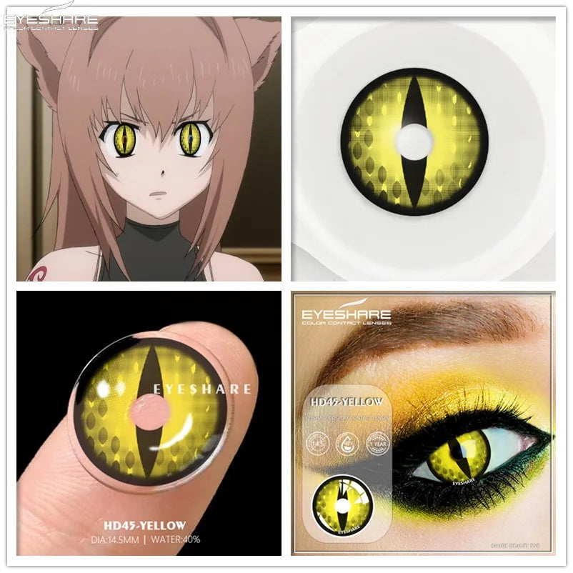 OKLULU  -   Contact Lenses Cosplay Color Lens Eyes Cosmetics Anime Accessories  Year Colored Contacts 2pcs Eye Contacts Color Contact Lenses