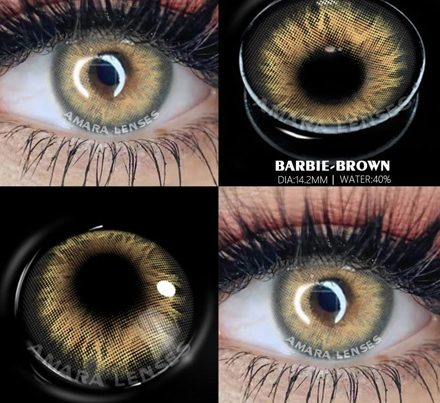 Natural Colored Contacts Lenses Brown 2pcs Contacts Beautful Pupils Color Contacts Yearly Makeup Cosmetic Contact Lens