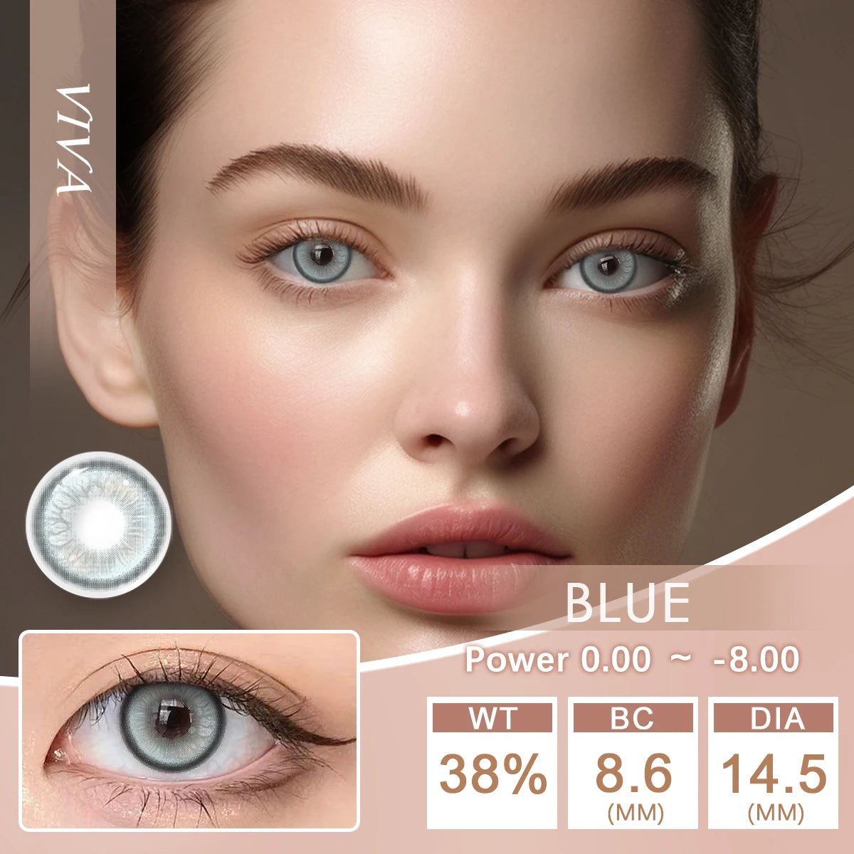 OKLULU Hot Sale Natural Colored Contact Lenses Half Year Color Contact Lenses Multicolored Colored Contact Lens Blue Eye Lens