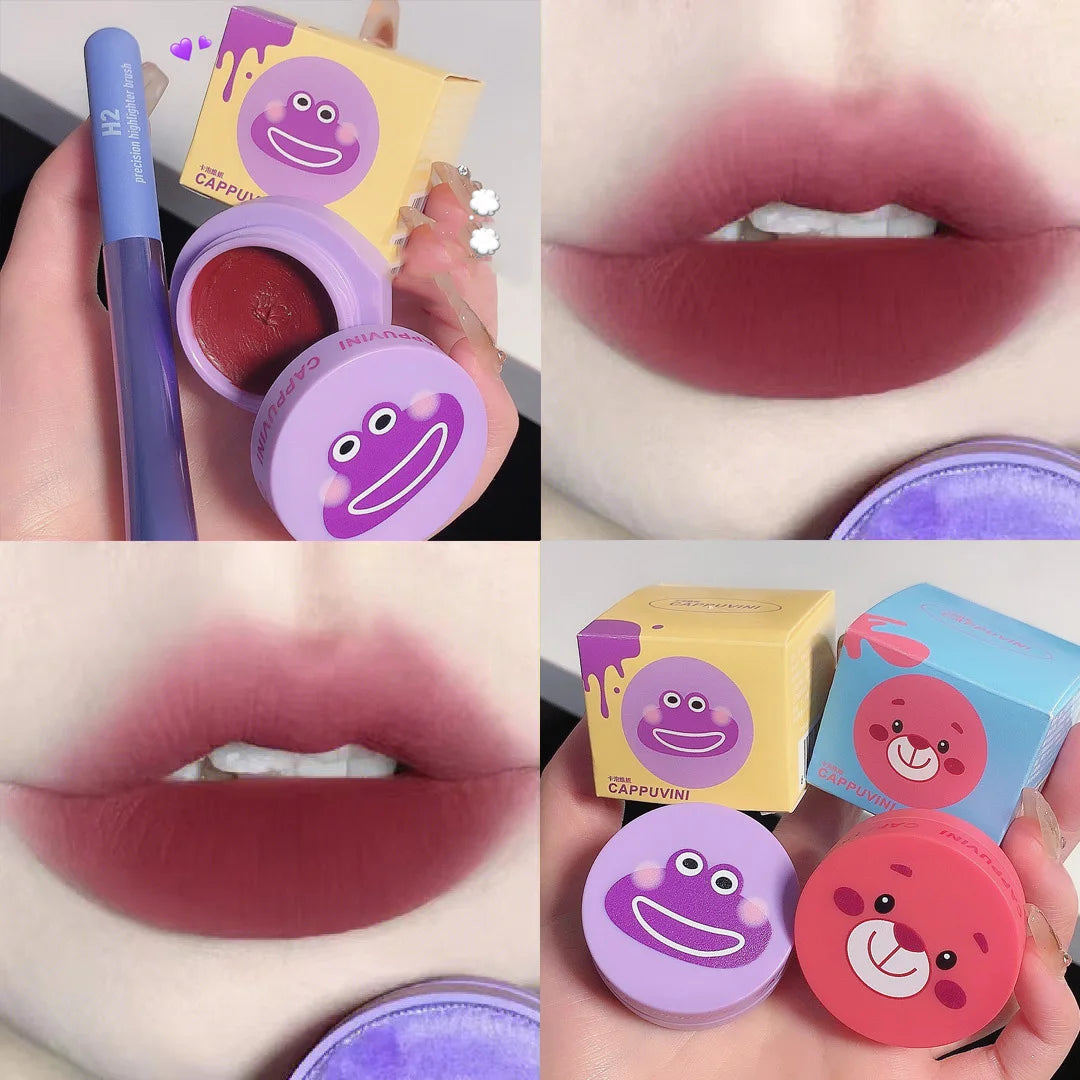 OKLULU  -  Matte Lip Mud Waterproof Clay Lipstick Blush Makeup Long-lasting Non-stick Cup Red Lip Tint Pigment Mousse Lipstick Cosmetics