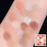 Oklulu Pearlescent Eyeshadow Palette Long-lasting Waterproof Matte Glitter Easy To Wear Earth Eyeshadow Powder Eyes Makeup Comestic