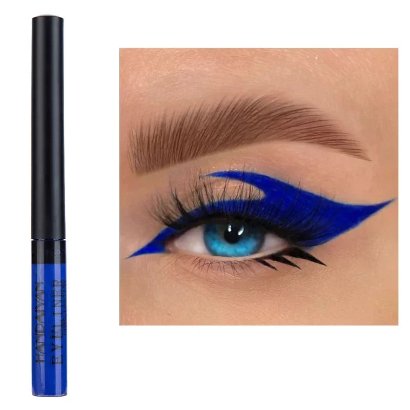 Oklulu 12 Colors Neon Liquid Eyeliner Waterproof Lasting Fast Drying Blue White Pink Smooth Matte Eyliner Pencil Eyes Makeup Cosmetics
