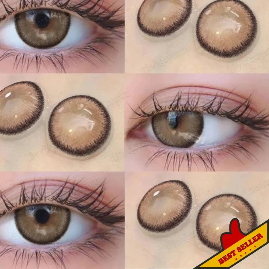 OKLULU  1 Pair Colored Contact Lenses With Prescription Myopia Lenses Brown Contact Lenses High Quality Natural Lenses