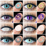 OKLULU  -  1 Pair Cosplay Color Contact Lenses for Eyes Multicolored Contact Lenses Anime Halloween Lenses Yearly Eye Color Lens