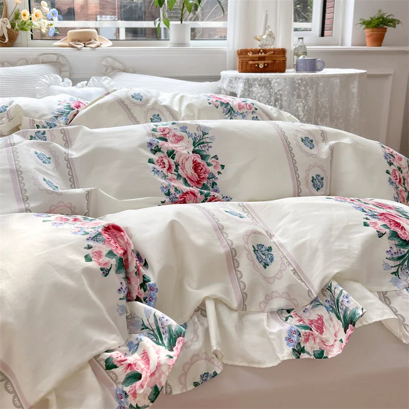 1PC Cotton Floral Pattern Home Bedding Duvet Cover Double-sided AB Version Comfortable Quilt Comforter Cover Home Textiles #/