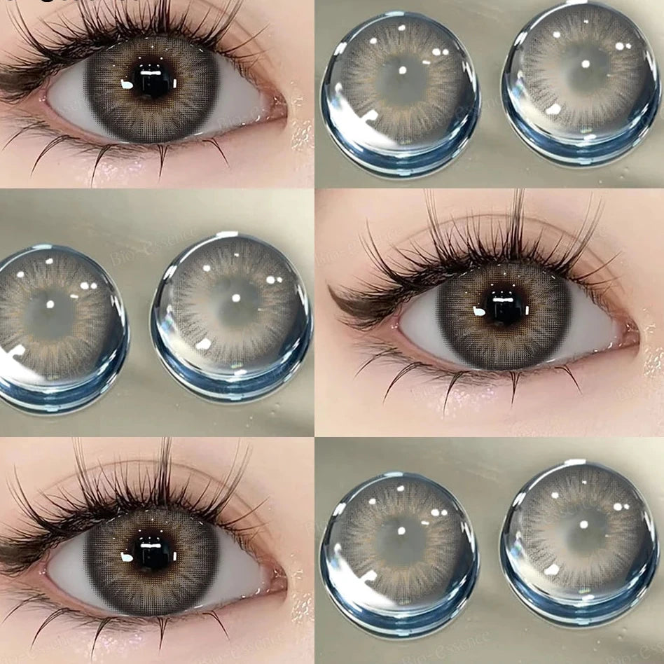 OKLULU  1 Pair Korean Lenses Colored Contact Lenses With Degree Myopia Lenses Brown Contact Lenses Big Eye Lenses Natural