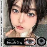 OKLULU  -  1Pair Colored Contact Lenses for Eyes Natural Look Gray Eye Lenses Brown Contacts Blue Lenses Green Eye Lens Yearly