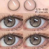 OKLULU  1Pair Natural Colored Contact Lenses for Eyes with Degree Brown Lenses Fog Pearl Lens Korean Lenses Lenses Eye Color