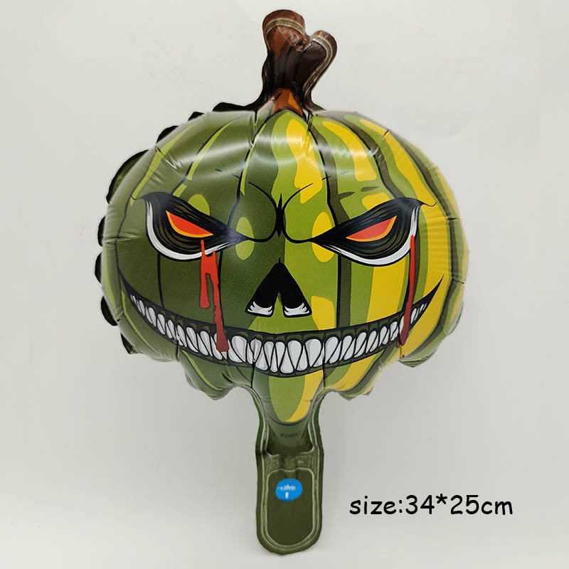 Huge Standing Halloween Pumpkin Ghost Balloons Witch Bat Spider Foil Ballon Inflatable Kids Toys Globos Halloween Party Supplies