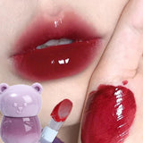 Oklulu Mirror Water Purple Lip Gloss crystal Jelly Moisturizing Liquid Lipstick Waterproof Non-stick Cup Lipgloss Tint Korean Cosmetic