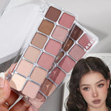 Oklulu 12 Colors  Eyeshadow Palette Low Saturation All Matte Eye Shadow Makeup Nude Pure Color Eye Pigment Lasting Eyes Shadow Paleta