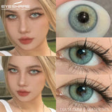 OKLULU  -   1Pair New Colored Contact Lenses for Eyes Brown Lenses Green Eye Lenses Gray Pupils Yearly Cosmetic Eye Contact Lens