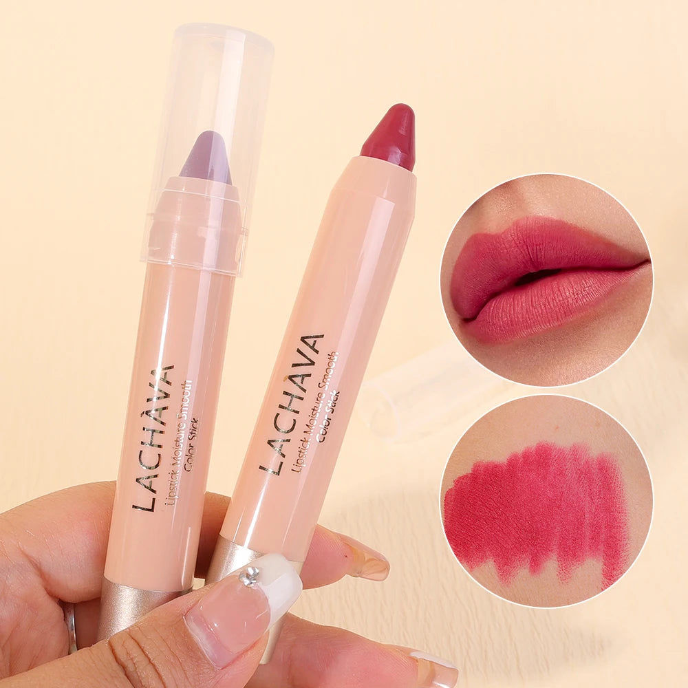 Oklulu  Velve Matte Nude Lipliner Pencil Waterproof Non-sticky Long Lasting Lipstick Red Pink Solid Lip Gloss Lips Contouring Cosmetics