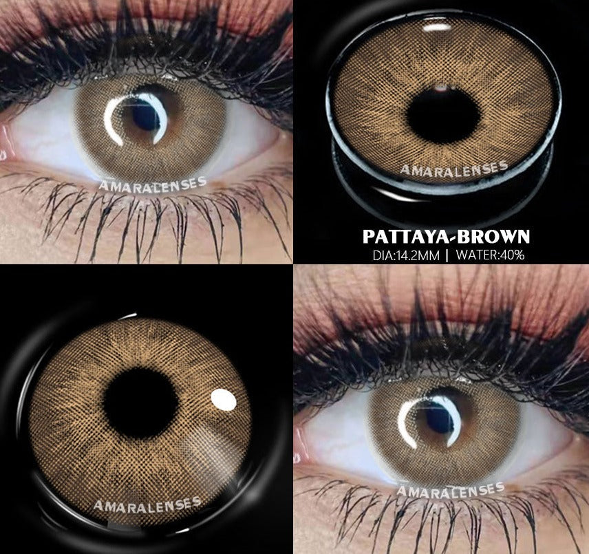 Natural Colored Contacts Lenses Brown 2pcs Contacts Beautful Pupils Color Contacts Yearly Makeup Cosmetic Contact Lens