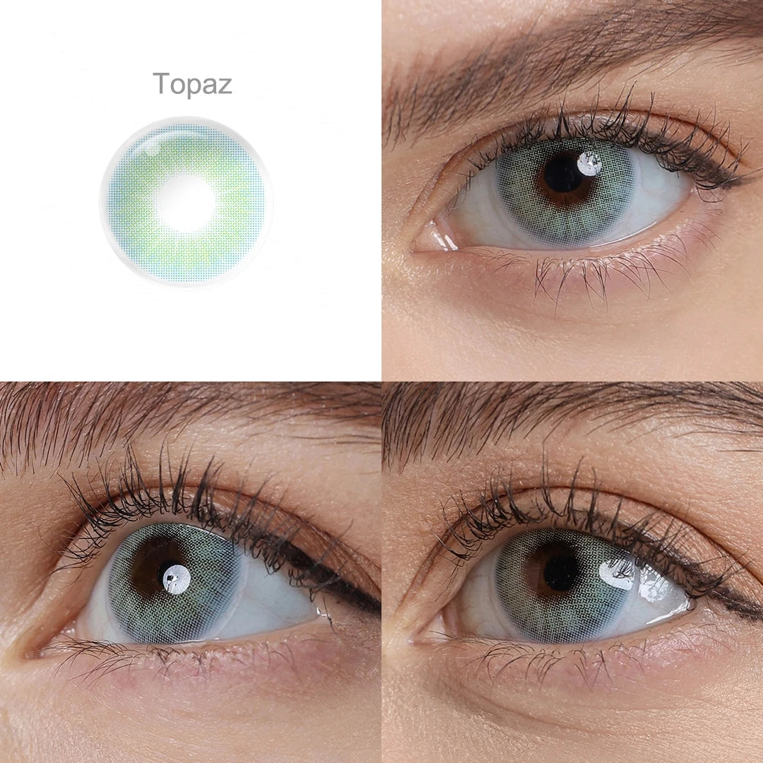 OKLULU Natural Eye Color Lenses Color Contact Lenses For Eyes Gray Lens Colored Contact Lenses Beauty Pupils Eye Lenses