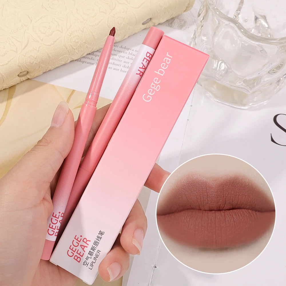 Oklulu Lip Liner Pen Milk Matte Smooth Waterproof Lasting Lip Stick Pencil Velvet 3D Moisturising Lips Makeup Red Contour Tint Lipstick