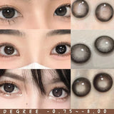 OKLULU  1 Pair Dark Lenses Korean Style Colored Contact Lenses Myopia Lenses Black Lenses Fog Pearl Lens High Quality