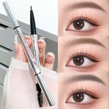 OKLULU  -  Waterproof Rotatable Coffee Brown Gray Eyebrow Pencil Lasting No Blooming Smooth Matte Double Head Eyebrow Tattoo Pen Makeup