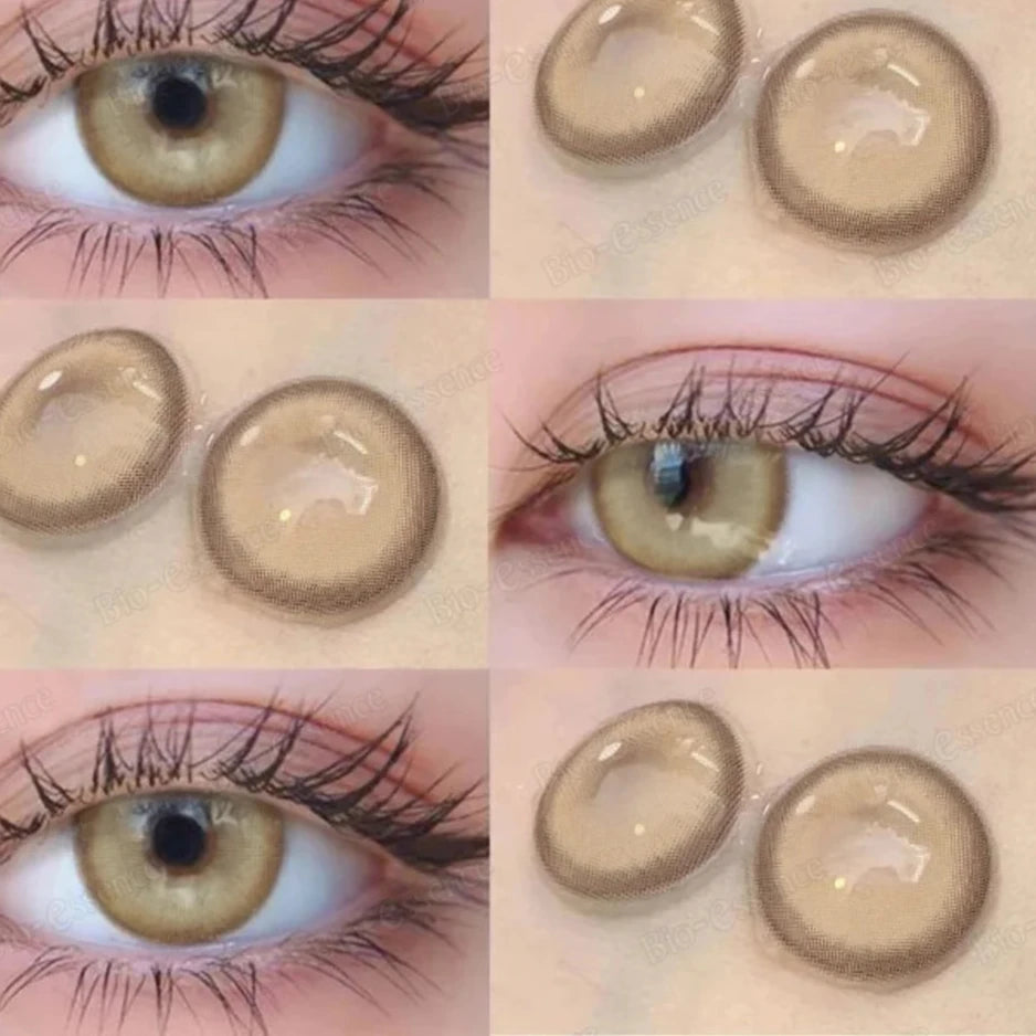 OKLULU  1 Pair Colored Contact Lenses With Prescription Myopia Lenses Brown Contact Lenses High Quality Natural Lenses