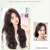 OKLULU  -  Black wigs Long Body Wave Wig for Women Black Cosplay Lolita Natural Hair Heat Resistant Synthetic Wigs  Headband Wig