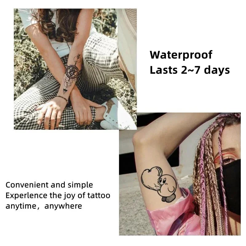 OKLULU  -  1 Sheet Flower Lotus Tattoo Sticker Waterproof Lasting Temporary Tattoo