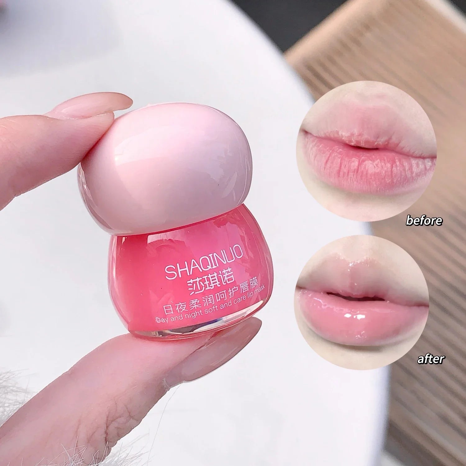 OKLULU  -  1/2Pc Lightweight Lip Mask Fruit Lip Balm Lasting Moisturizing Clear Lips Oil Non-sticky Lips Care Serum Primer Lip Gloss Makeup