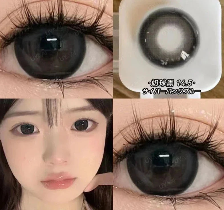 15mm Big Diameter Black Lenses 14.5mm Lenses  Colored Contact Lenses for Eyes Big Eye Lenses Natural Look Lenses