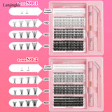 OKLULU  -  High Quality DIY Mix Clusters Kit Lash Clusters With Strong Hold Lash Bond And Seal And Eyelash Tweezers Lash Cluster Kit