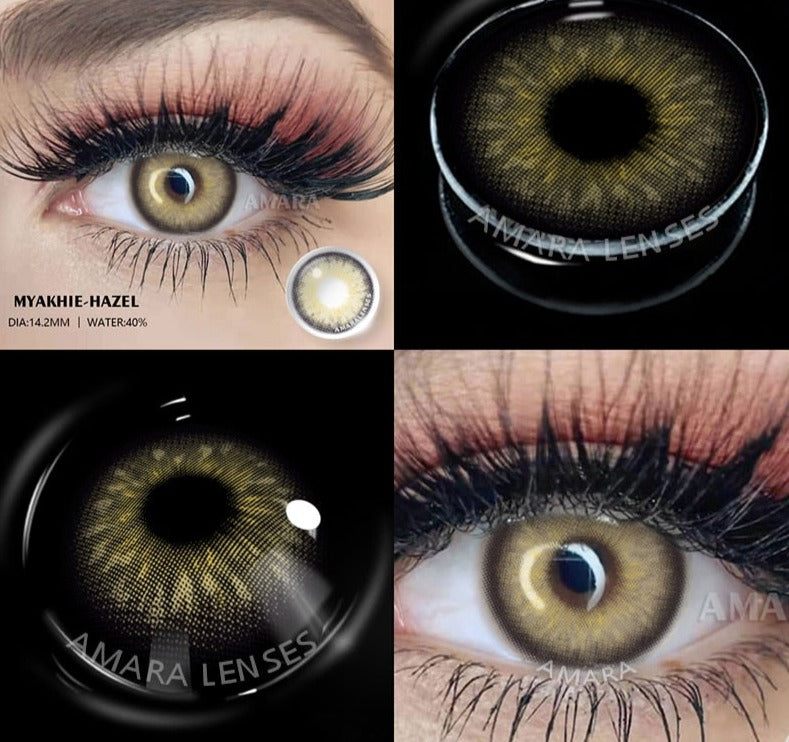 Natural Colored Contacts Lenses Brown 2pcs Contacts Beautful Pupils Color Contacts Yearly Makeup Cosmetic Contact Lens