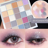 Oklulu Pearlescent Eyeshadow Palette Long-lasting Waterproof Matte Glitter Easy To Wear Earth Eyeshadow Powder Eyes Makeup Comestic