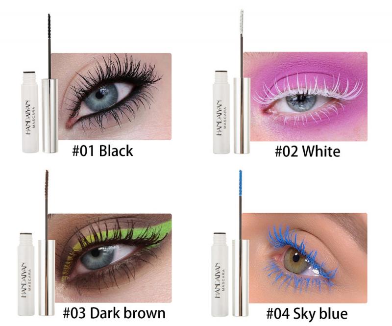 Colorful Waterproof Mascara Makeup Eyelash Extension Lengthen Curling White Mascara Cosplay Prom Make Up Cosmetics